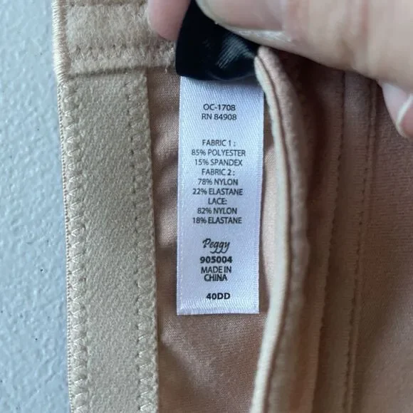 Paramour Nursing Peggy Nude Breastfeeding Bra Wire Free Nude Women's 40DD NWT - Picture 9 of 9